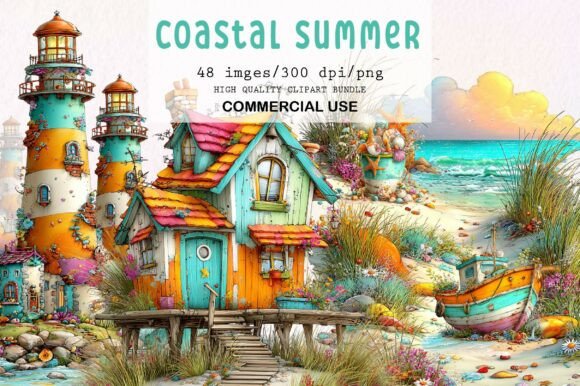 Download Whimsical Coastal Summer PNG Clipart - Whimsical Collection