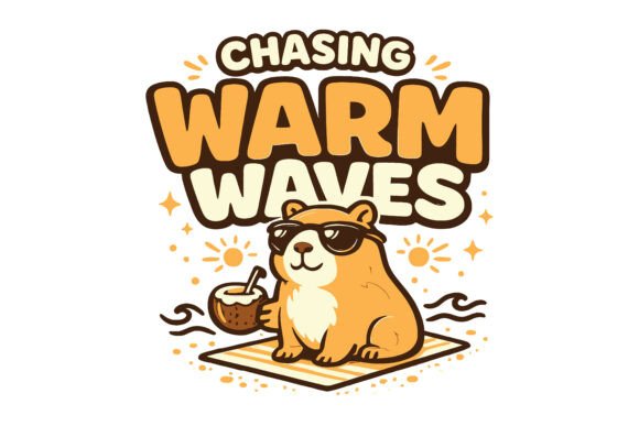 Download Chasing Warm Waves Capybara Vector - Premium Bundle