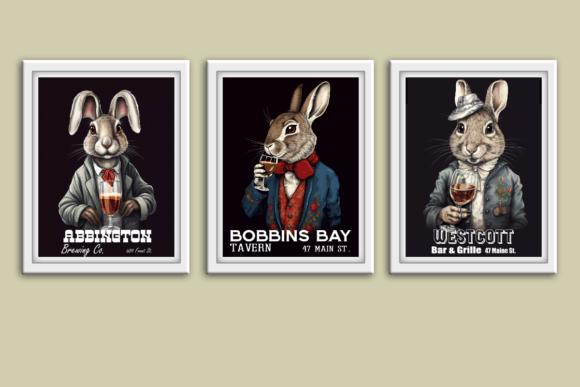 Download Bar Posters Cocktail Wall Art Rabbits - Rabbits Collection