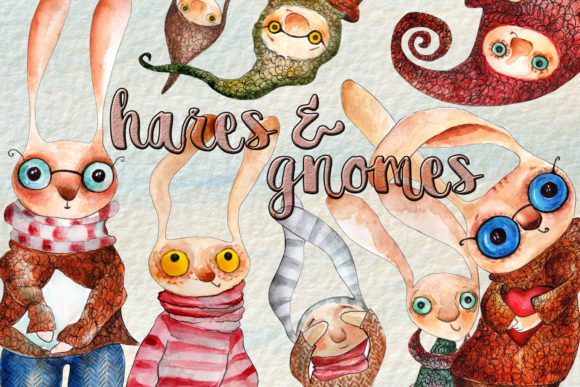 Download Silhouettes of Cute Hares and Rabbits - Rabbits Collection