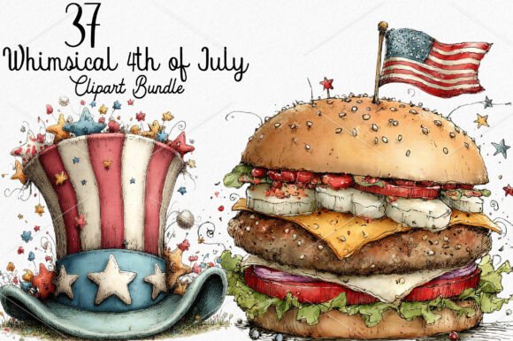 Download Whimsical 4th of July Clipart Bundle - Whimsical Collection