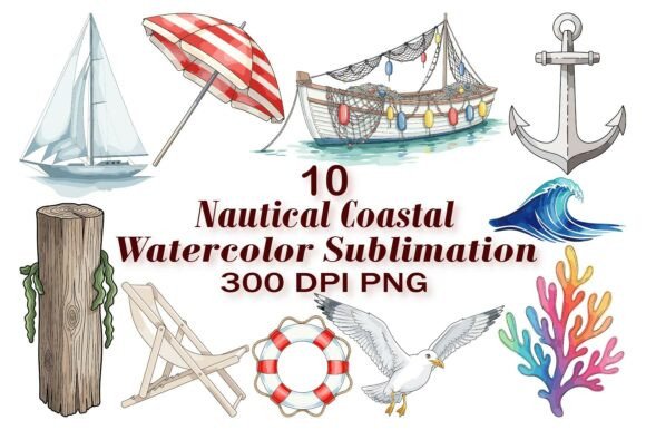 Download Beach Vacation Watercolor Sublimation - Premium Resources