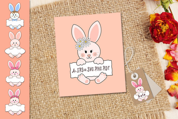 Download Rabbits with Banners - Rabbits Collection